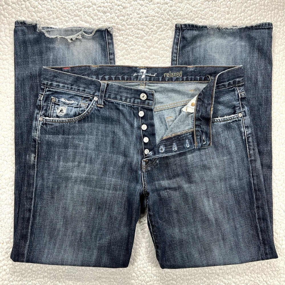 7 For All Mankind Relaxed Fit Jeans Men's 38x33 Streetwear‎ Grunge USA Casual